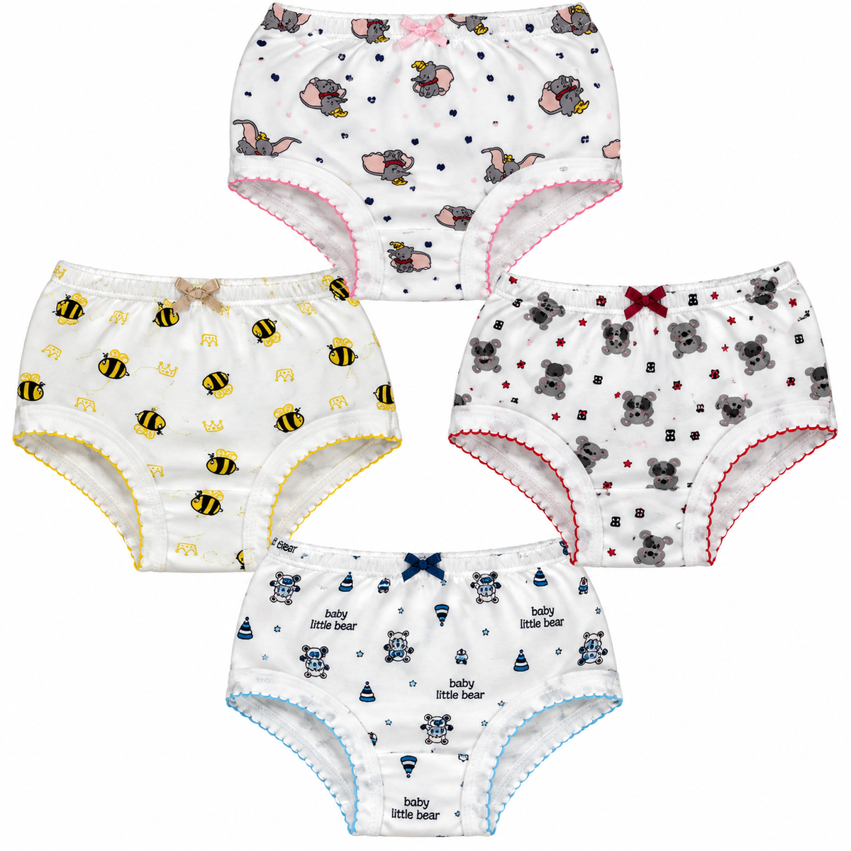 Calzon Huvik Estampado Y Liso 6-8 2206-8C — Paquete de 12 piezas