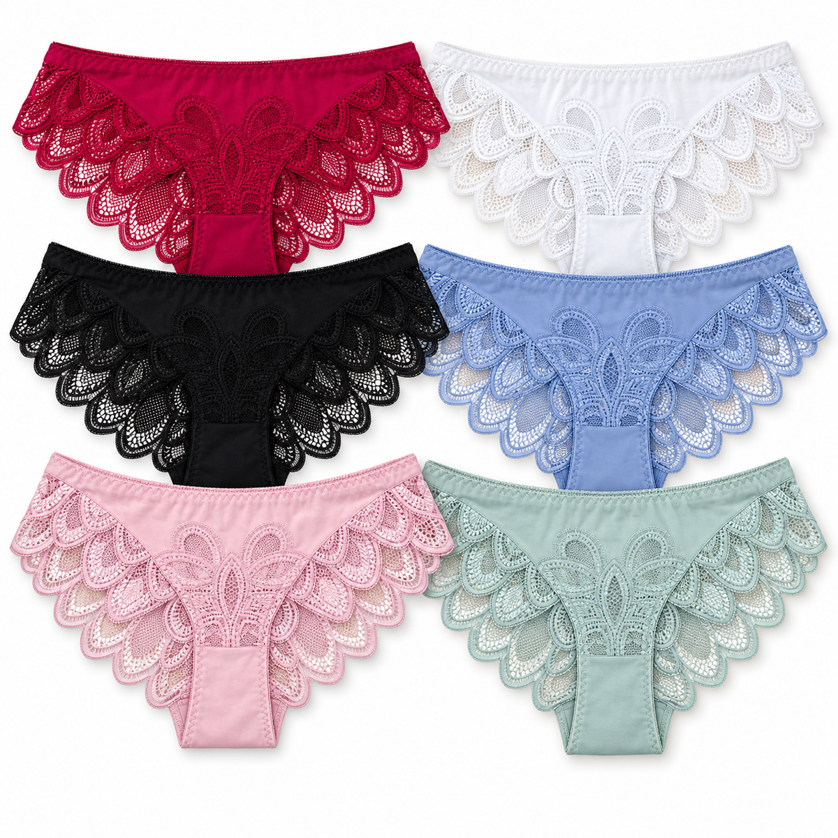 Pantaleta Encaje A1634 — Paquete de 12 piezas