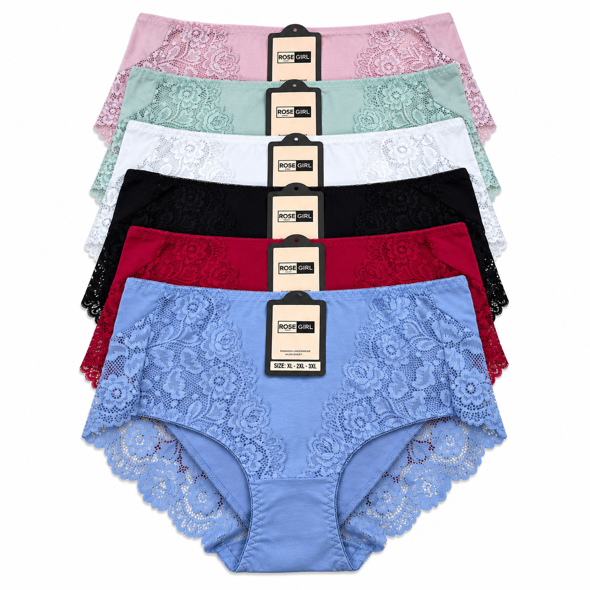 Pantaleta Encaje T.Extras A1652 — Paquete de 12 piezas