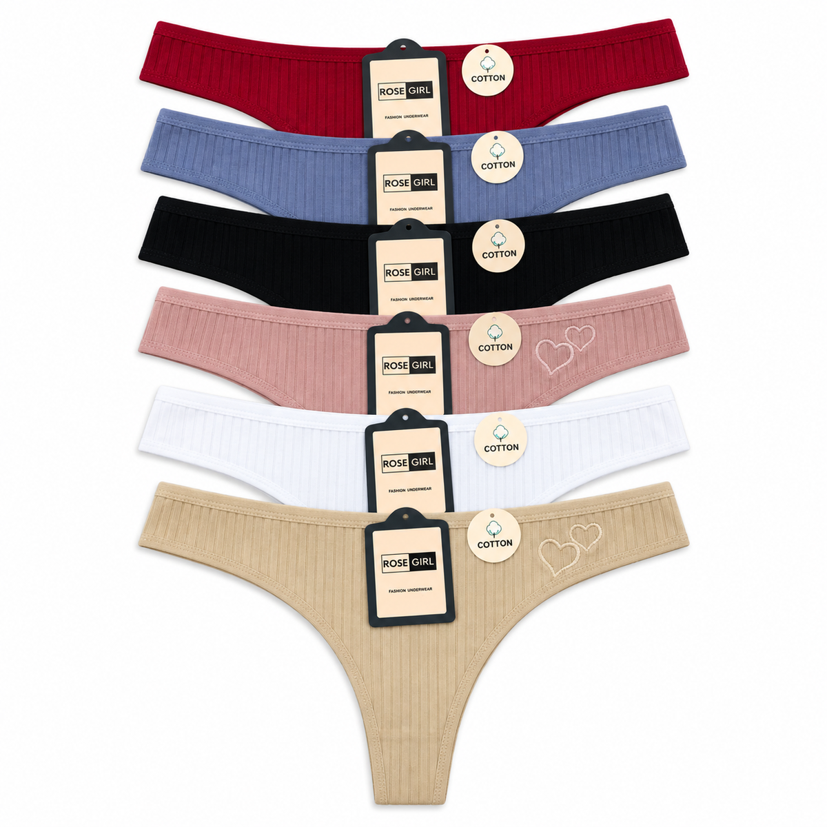 Tanga Algodon A8080 — Paquete de 12 piezas