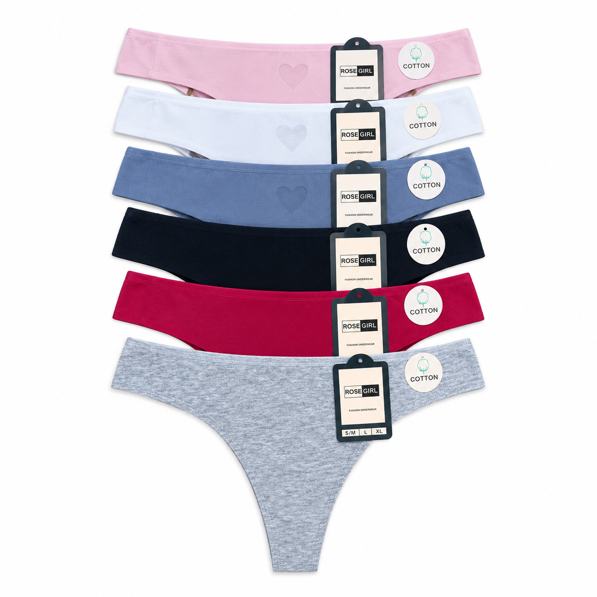 Tanga Algodon A8088 — Paquete de 12 piezas
