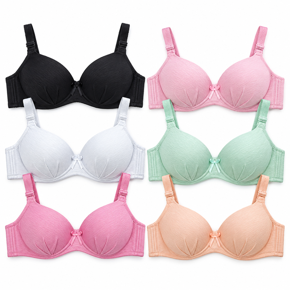 Brasier Coco Bra Copa A A914 — Paquete de 24 piezas surtido sobre fondo blanco