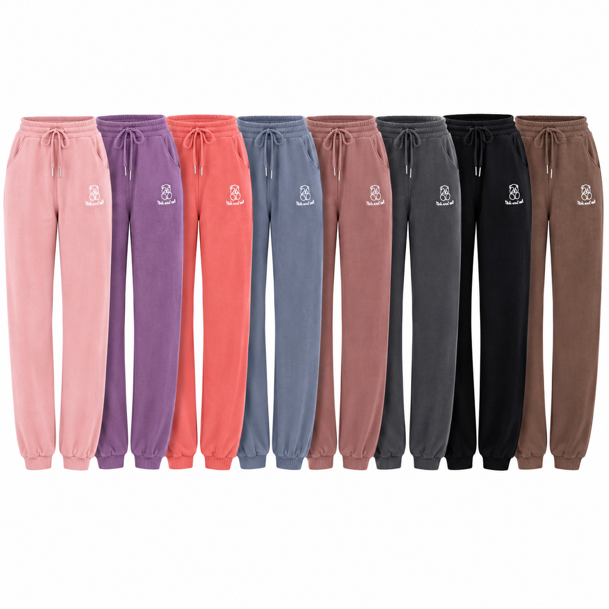 Pantalón jogger afelpado AL602 surtido en ocho colores