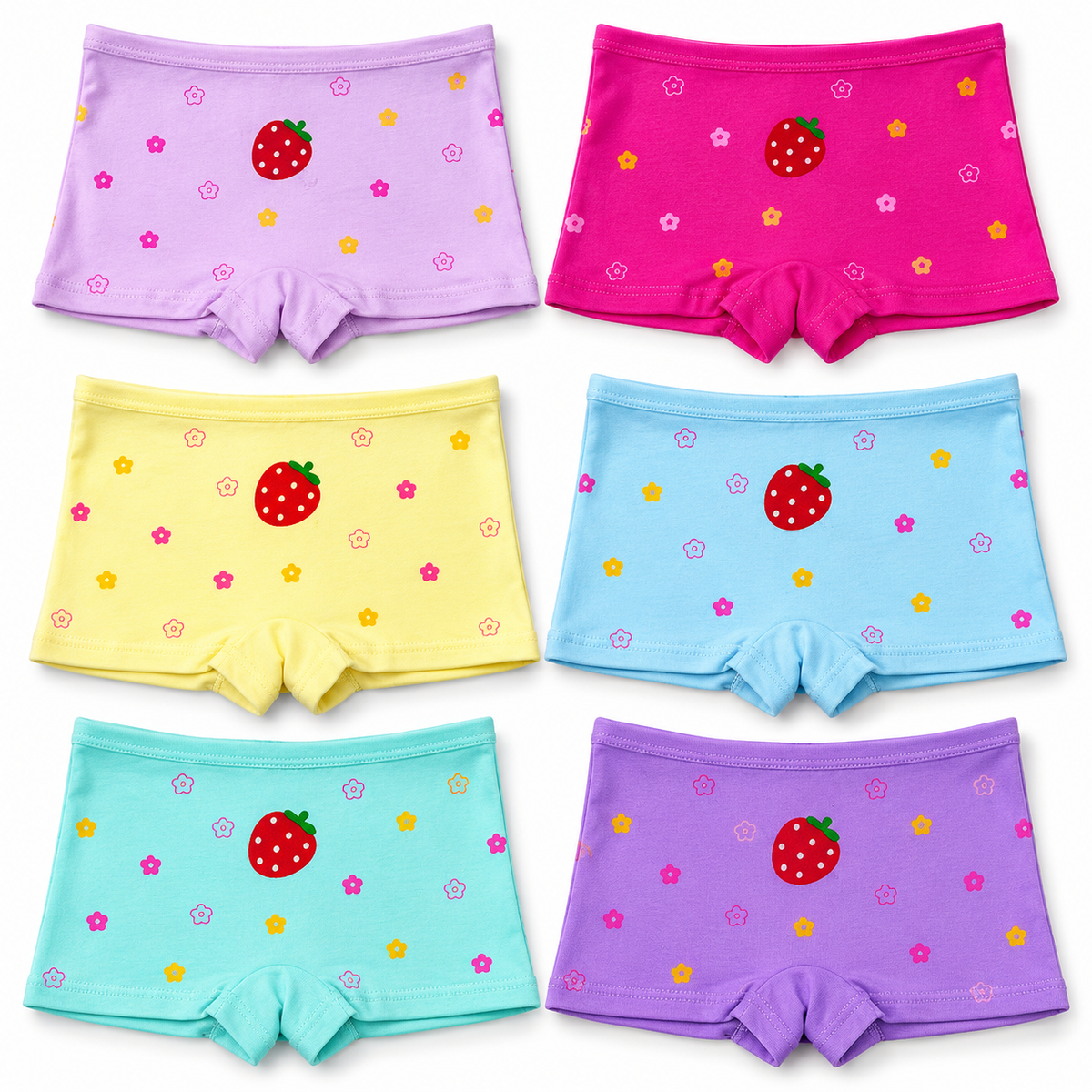 Boxer Algodón Niña GA4163 — Paquete de 12 piezas