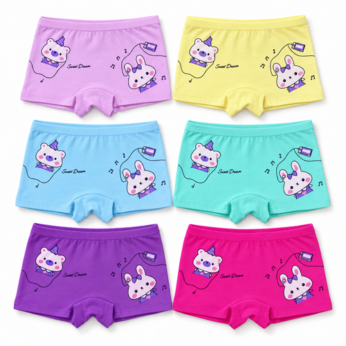 Boxer Algodón De Niña GA4164 — Paquete de 12 piezas