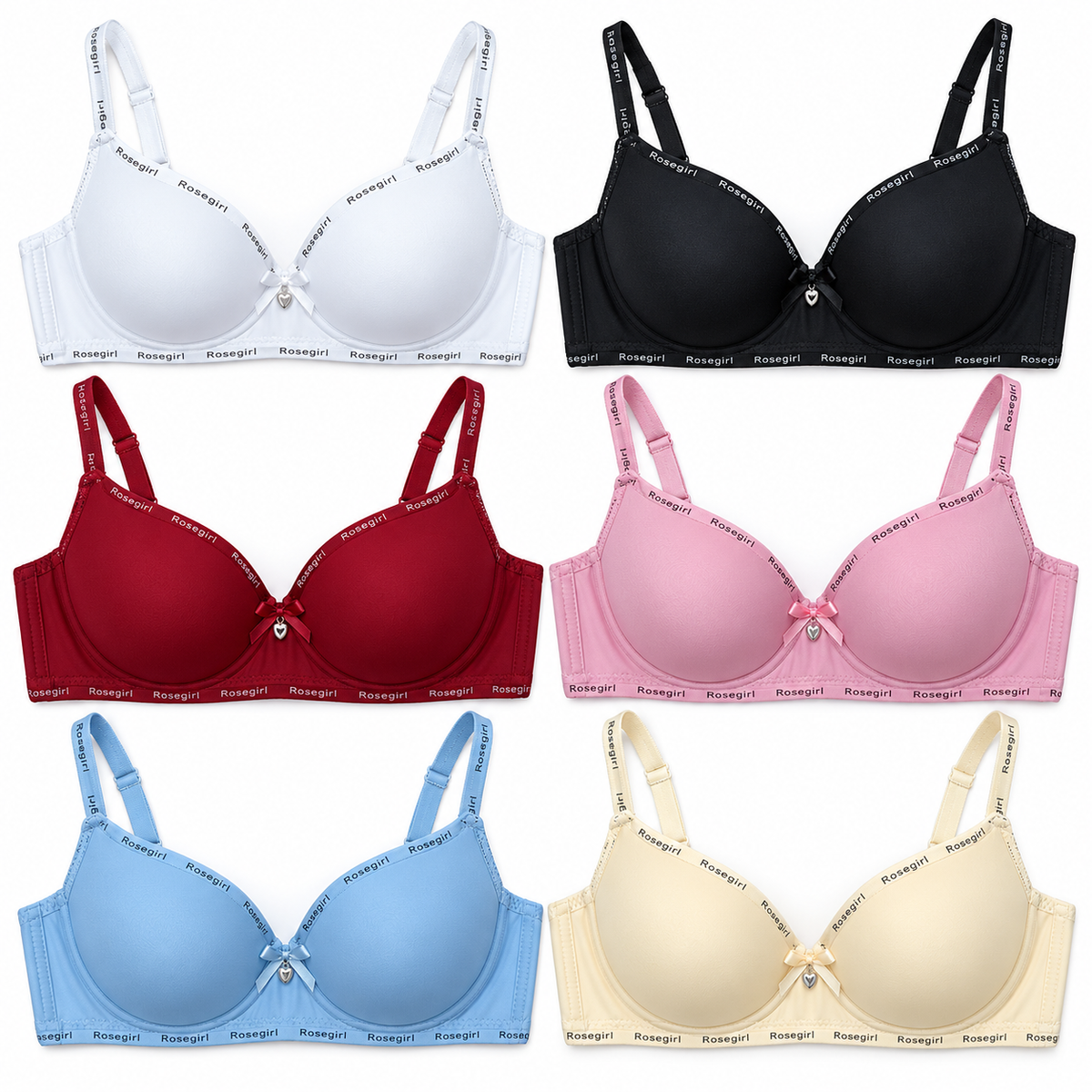 Brasier Copa B Rose Girl H-069 — Paquete de 24 piezas surtido sobre fondo blanco