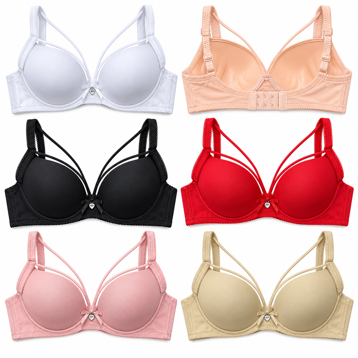 Brasier Copa A Rose Girl H-3180A — Paquete de 24 piezas surtido sobre fondo blanco