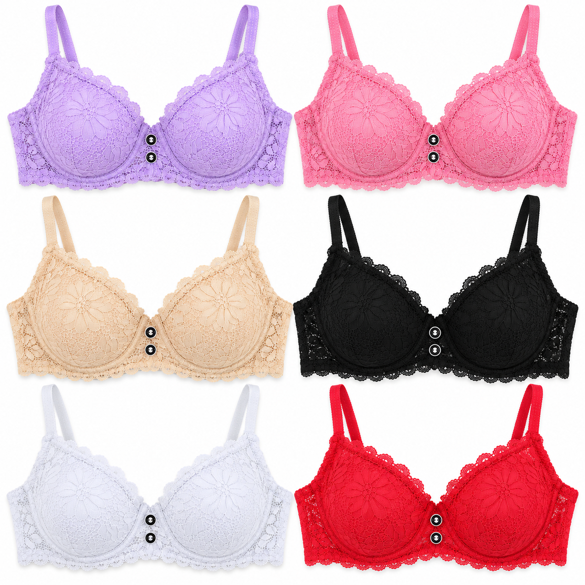 Brasier Copa A Rose Girl H-3383A — Paquete de 24 piezas surtido sobre fondo blanco