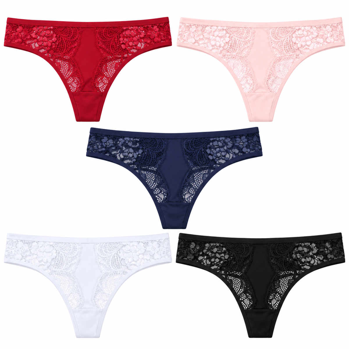 Tanga Encaje HY5079 — Paquete de 12 piezas