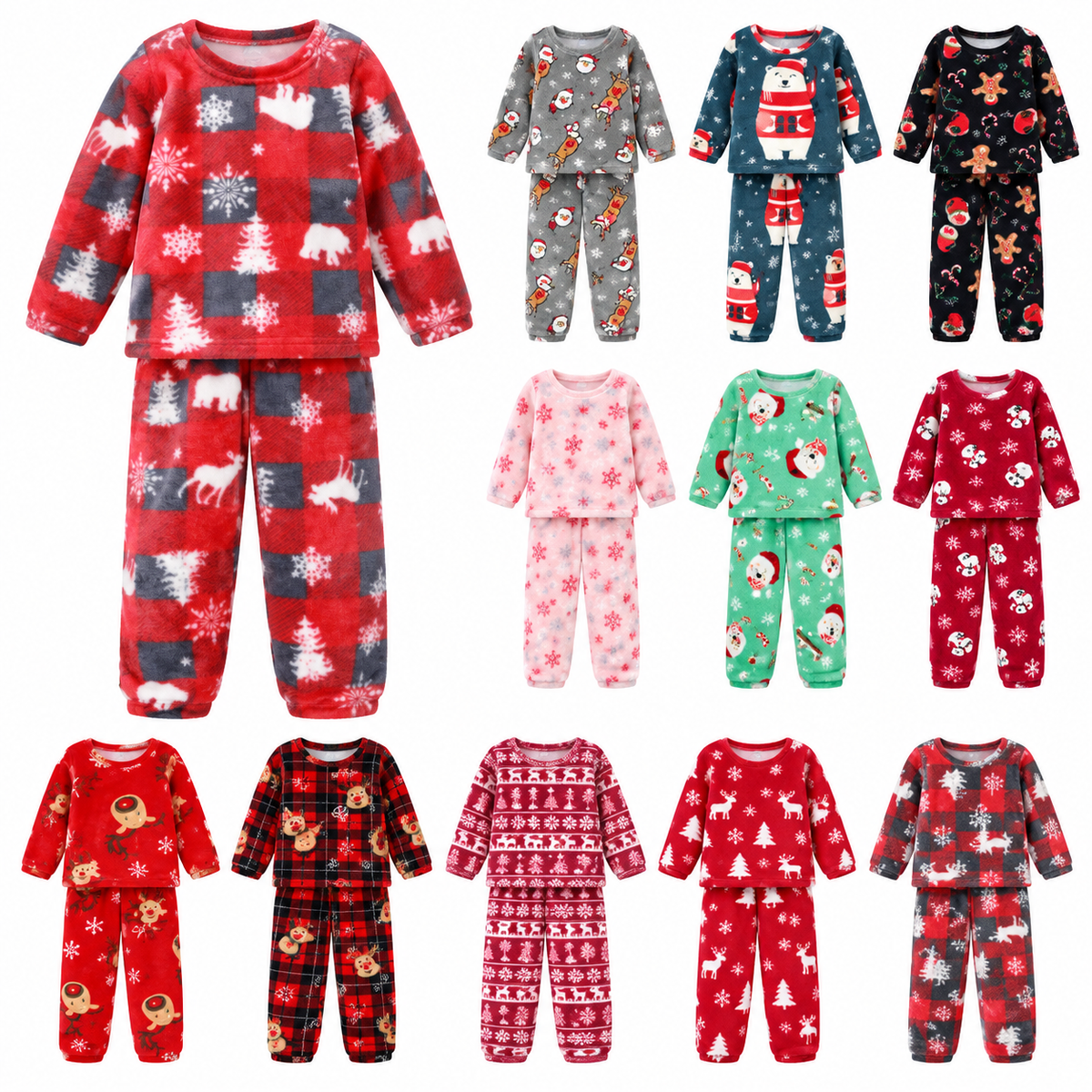 Pijama Navideña M+M KPJ300 — Paquete de 10 piezas