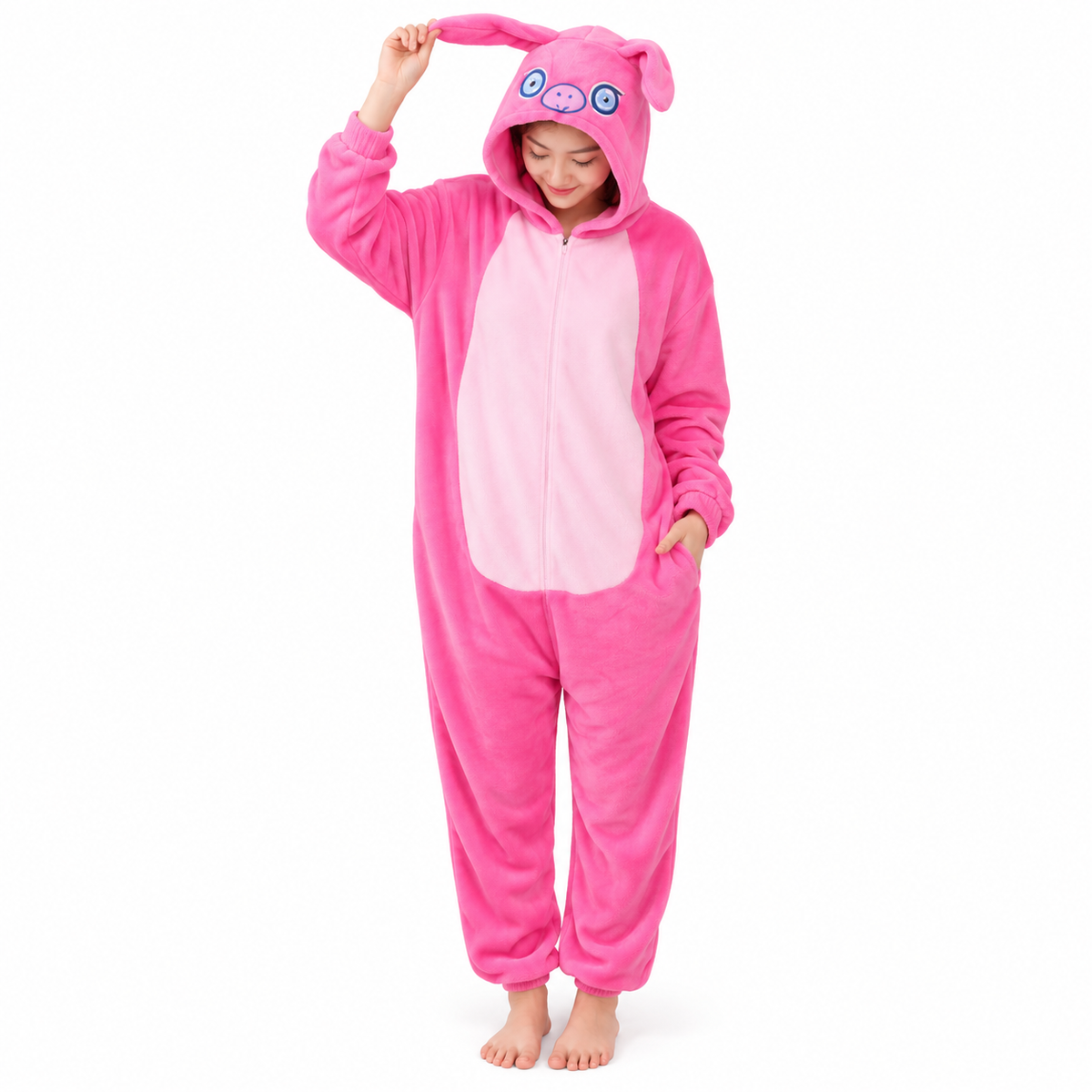 Mameluco Adulto Stich Adulto Rosa M03 — Paquete de 4 piezas surtido sobre fondo blanco