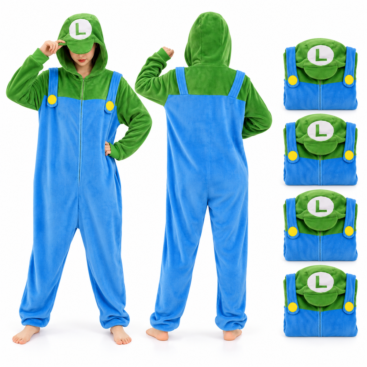 Mameluco adulto M124 verde y azul