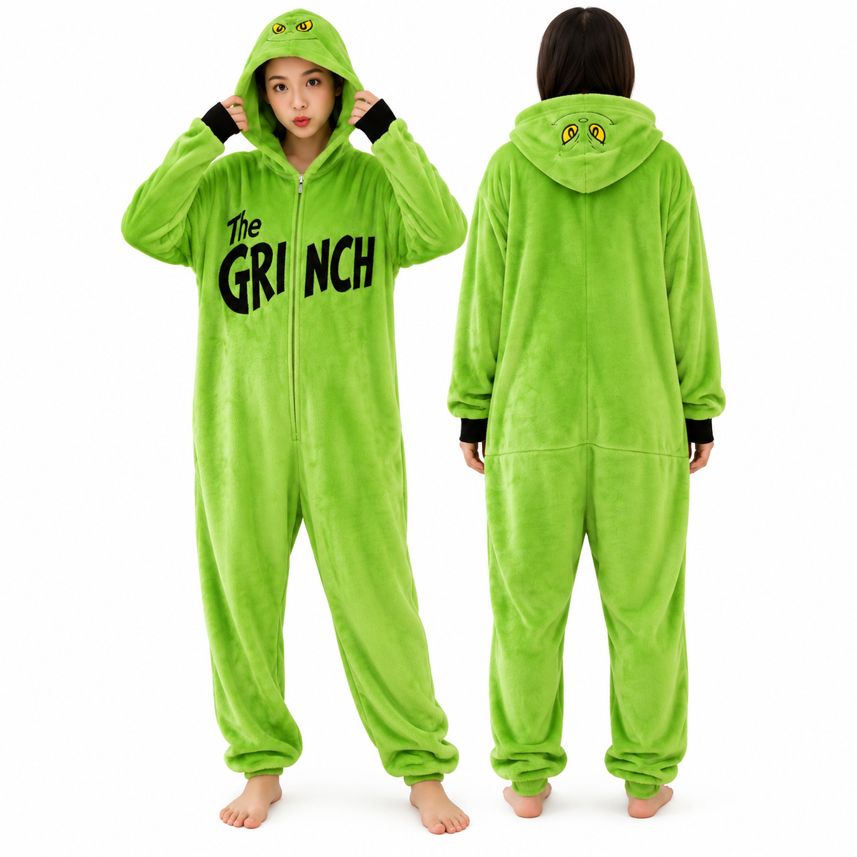 Mameluco adulto M131 verde con capucha
