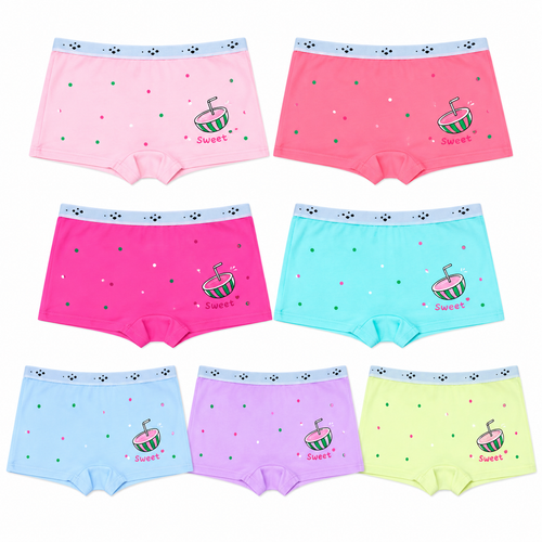 Boxer Algodon Niña Pik Black MLX233-2 — Paquete de 12 piezas