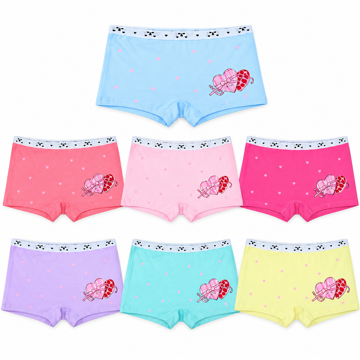 Boxer Algodon Pink Black MLX233-4 — Paquete de 12 piezas