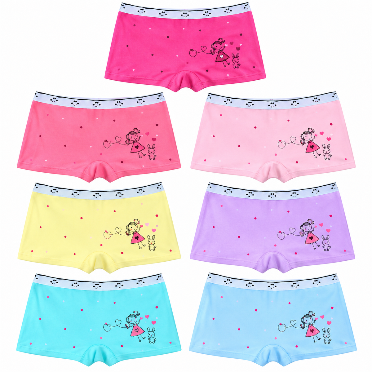 Boxer Algodon Pink Black MLX233-5 — Paquete de 12 piezas
