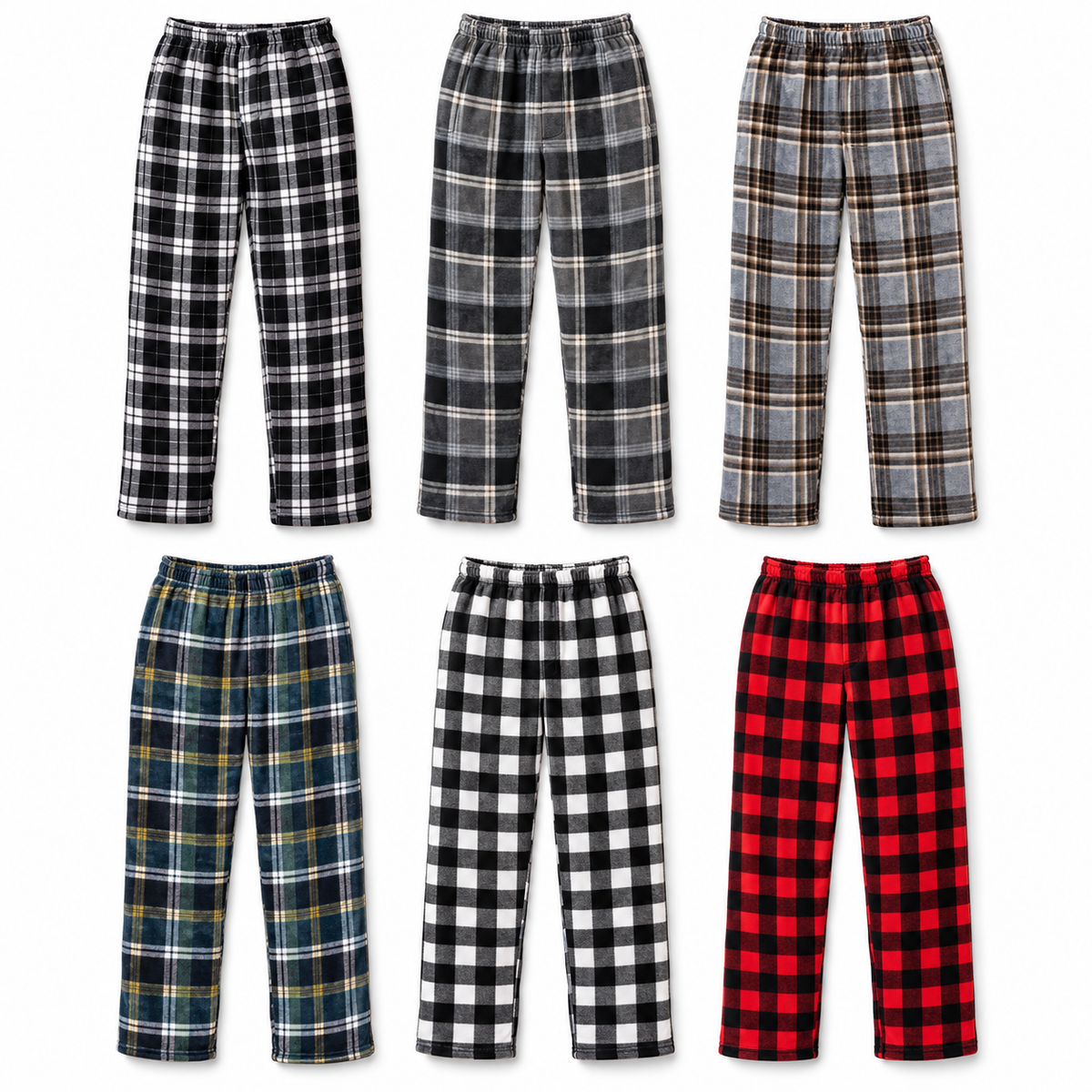 Pantalón Afelpado Bethel MPP94 — Paquete de 10 piezas surtido sobre fondo blanco