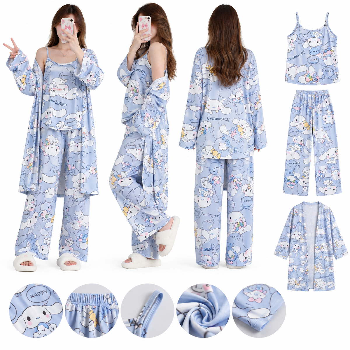 Pijama Tirante 3PZ Rose Girl #75 P75 — Paquete de 10 piezas