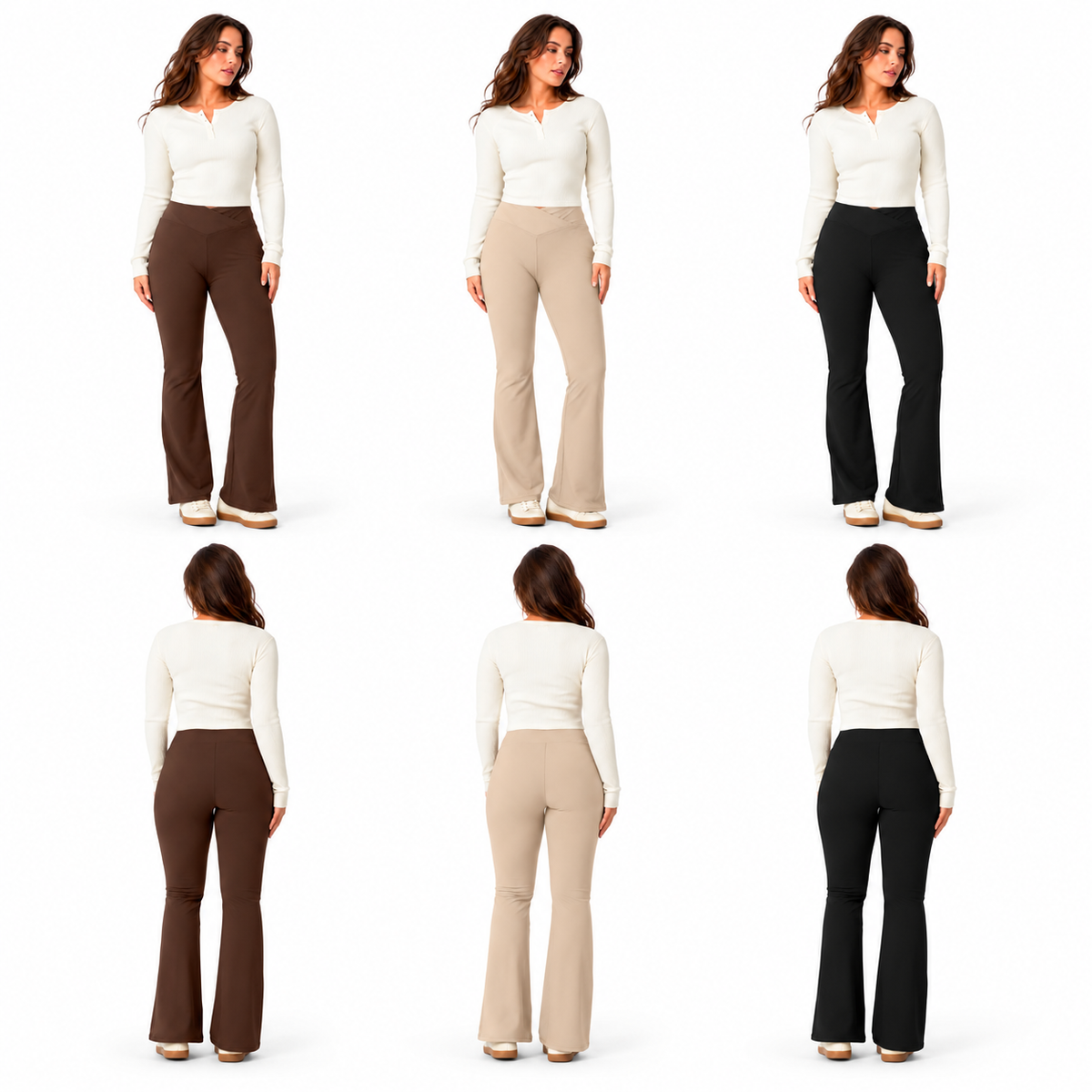 Malla acampanada Just-Play S-872 en blanco marfil, café y negro