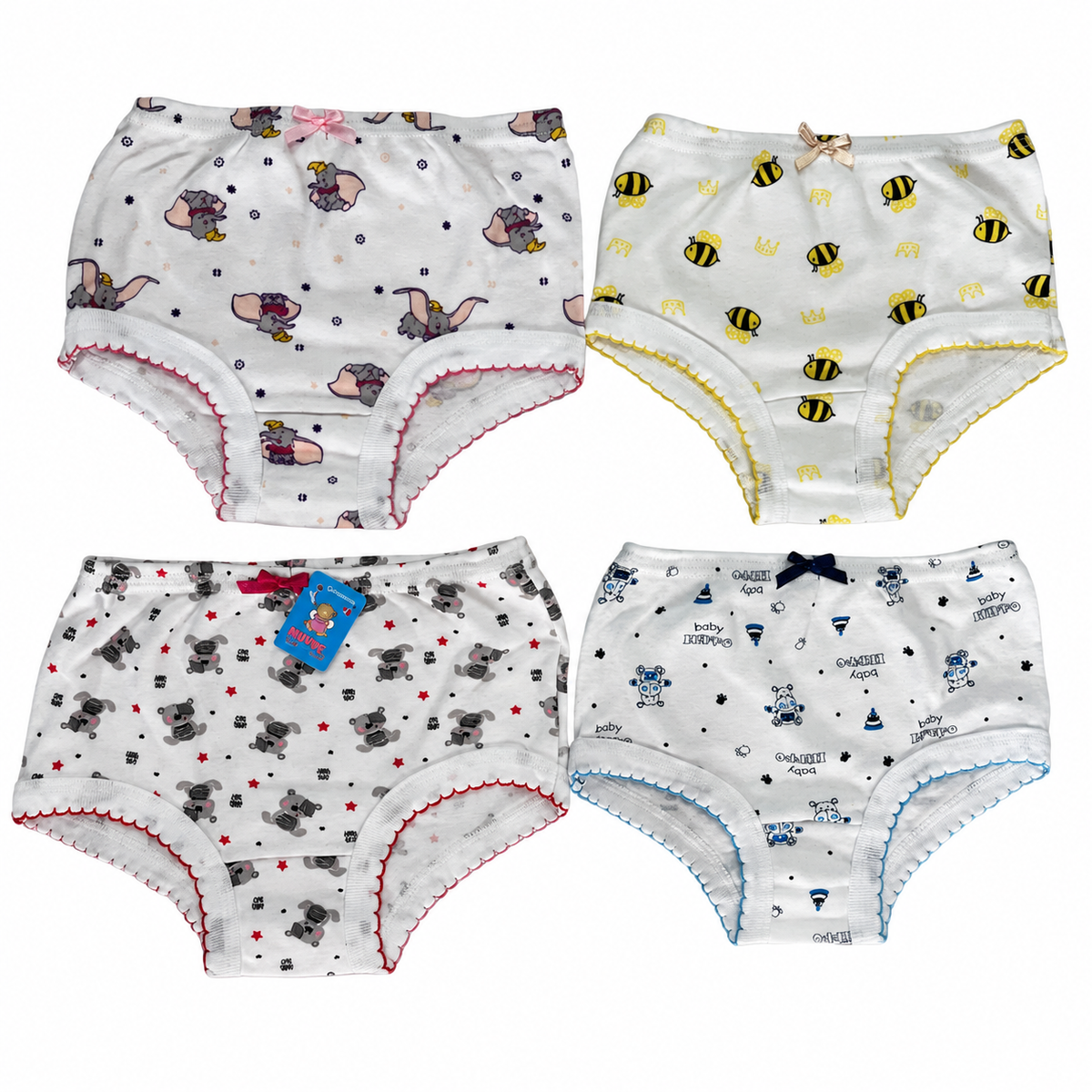Calzón Diseño Y Liso Huvik 6-8 2206-8 — Paquete de 12 piezas