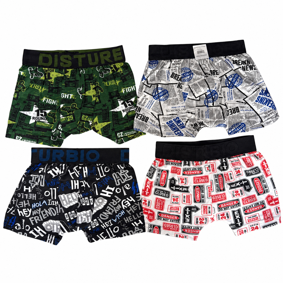 Boxer De Niño Diseño Talla 1-3 2251-3 — Paquete de 12 piezas