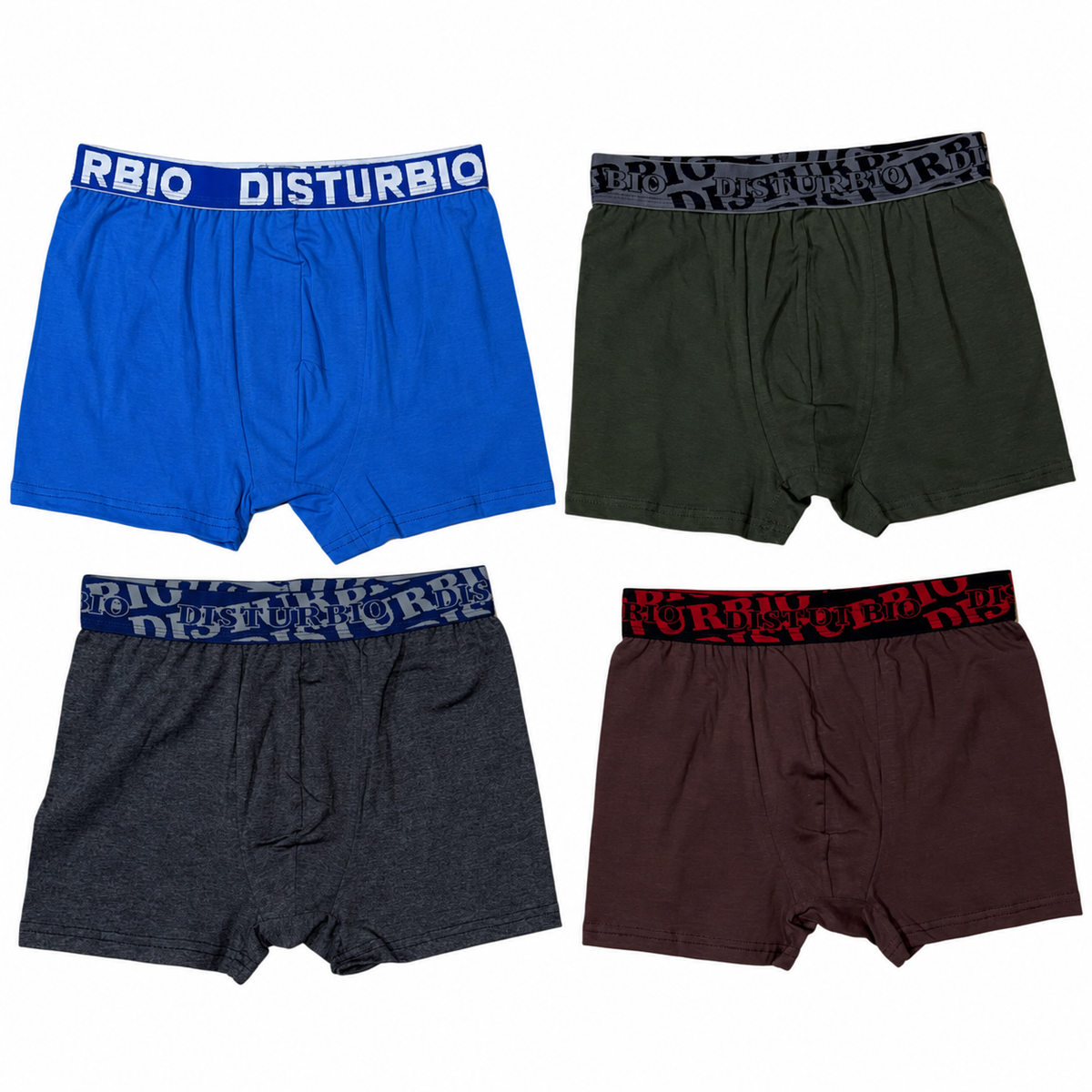 Boxer Juvenil Algodon Liso Disturbio — Paquete de 12 piezas