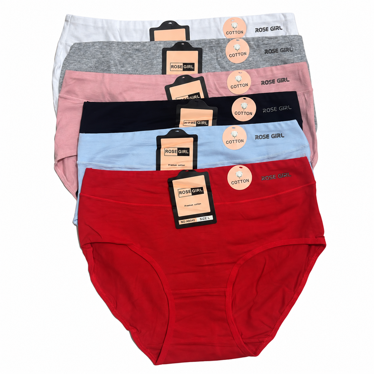 Pantaleta Algodon T.Extras A8040 — Paquete de 12 piezas