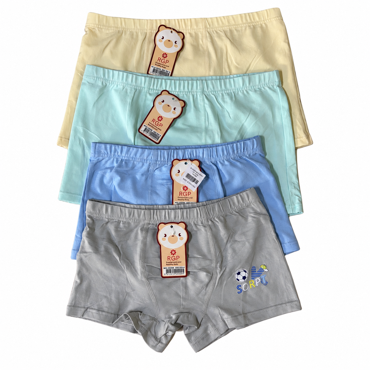 Boxer Algodon De Niño Nj-8534 — Paquete de 12 piezas