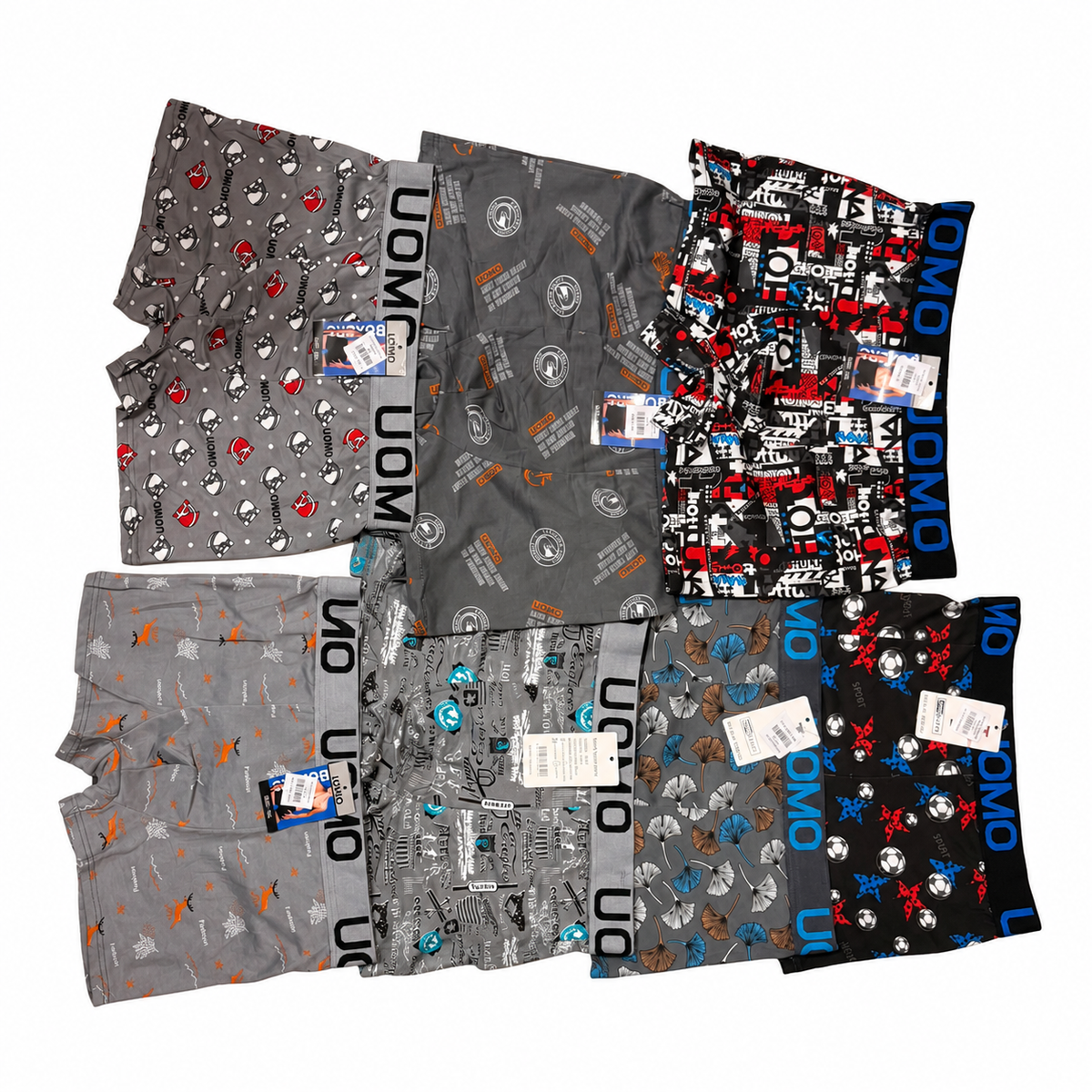 Boxer Caballero Uomo P.Larga Estampado — Paquete de 12 piezas