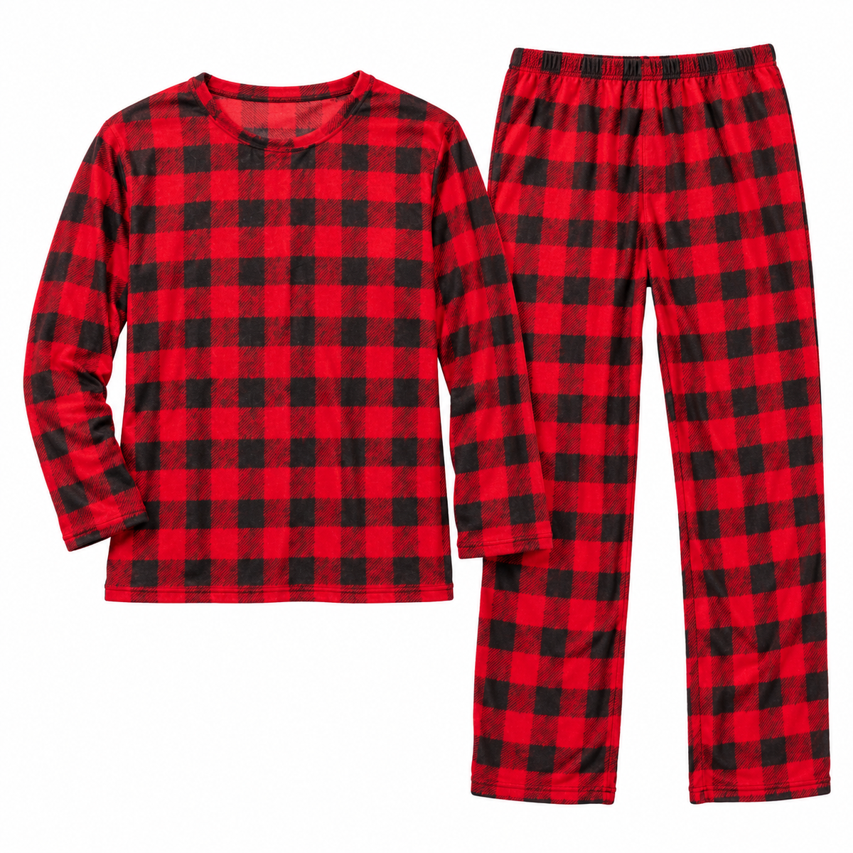 Pijama unisex de cuadros MPS91 — Paquete de 12 piezas