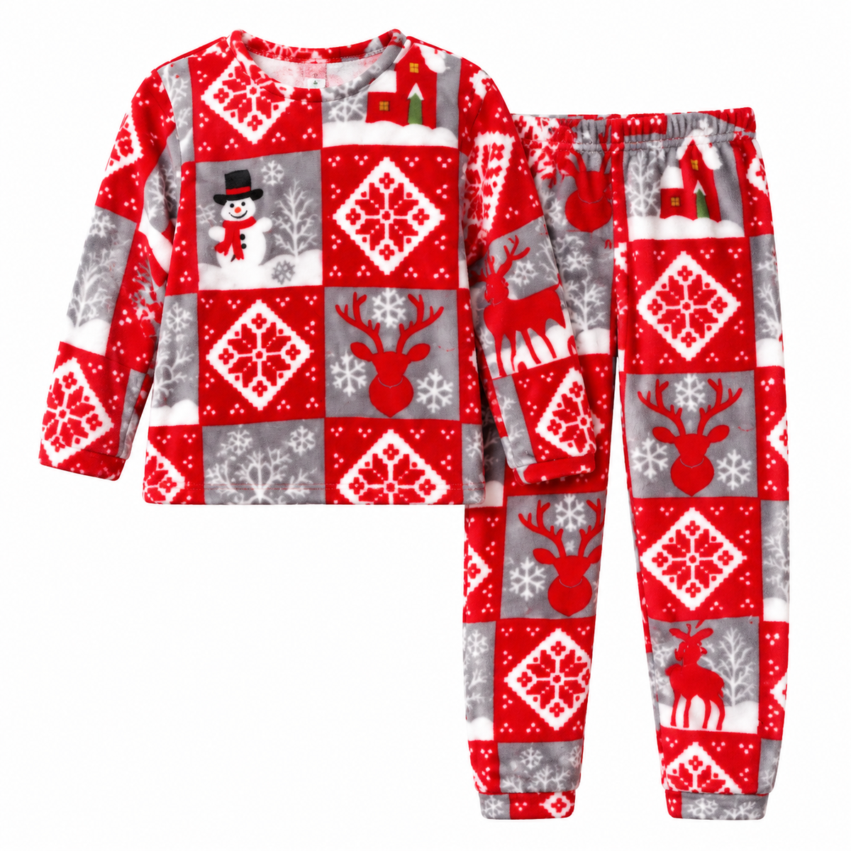 Pijama navideña niños Yamo QS229-3 — Paquete de 10 piezas
