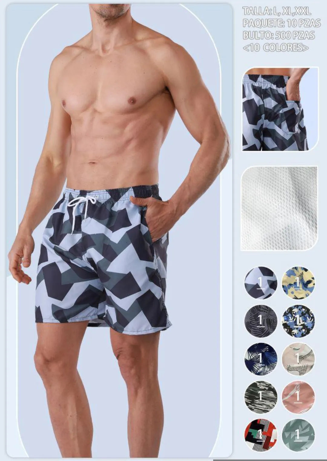 BSH101D SHORT PLAYERO CABALLERO