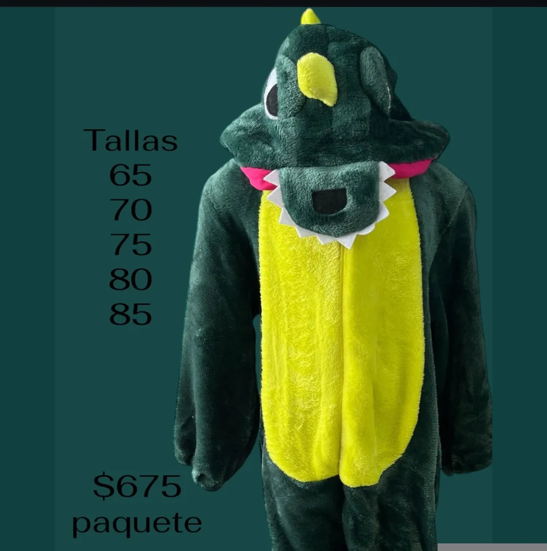 MAMELUCO BEBE DINO VERDE