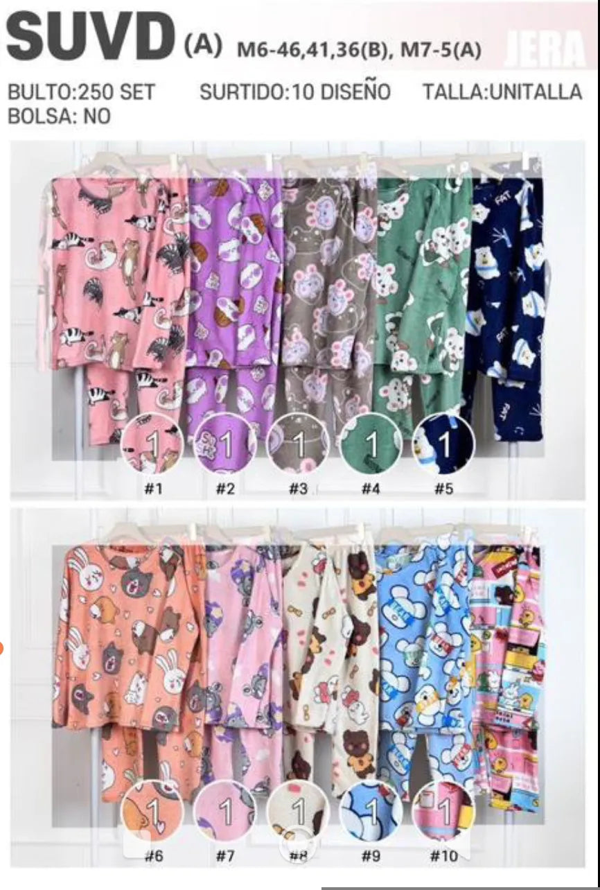 PIJAMA DAMA JERA PAQ10PZS UNI ECO SUVD