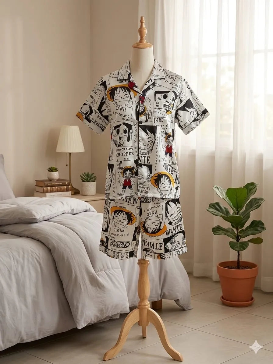 zl6313 pijama satin animada niño