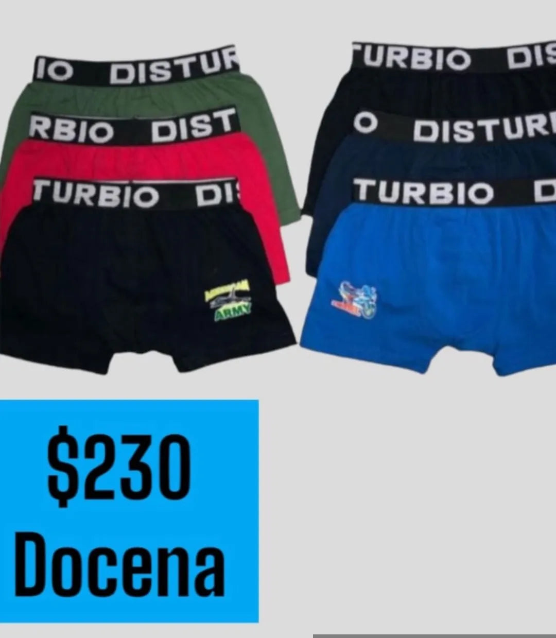 BOXER DISTURBIO NIñO 8-10 LISO- 2408-10