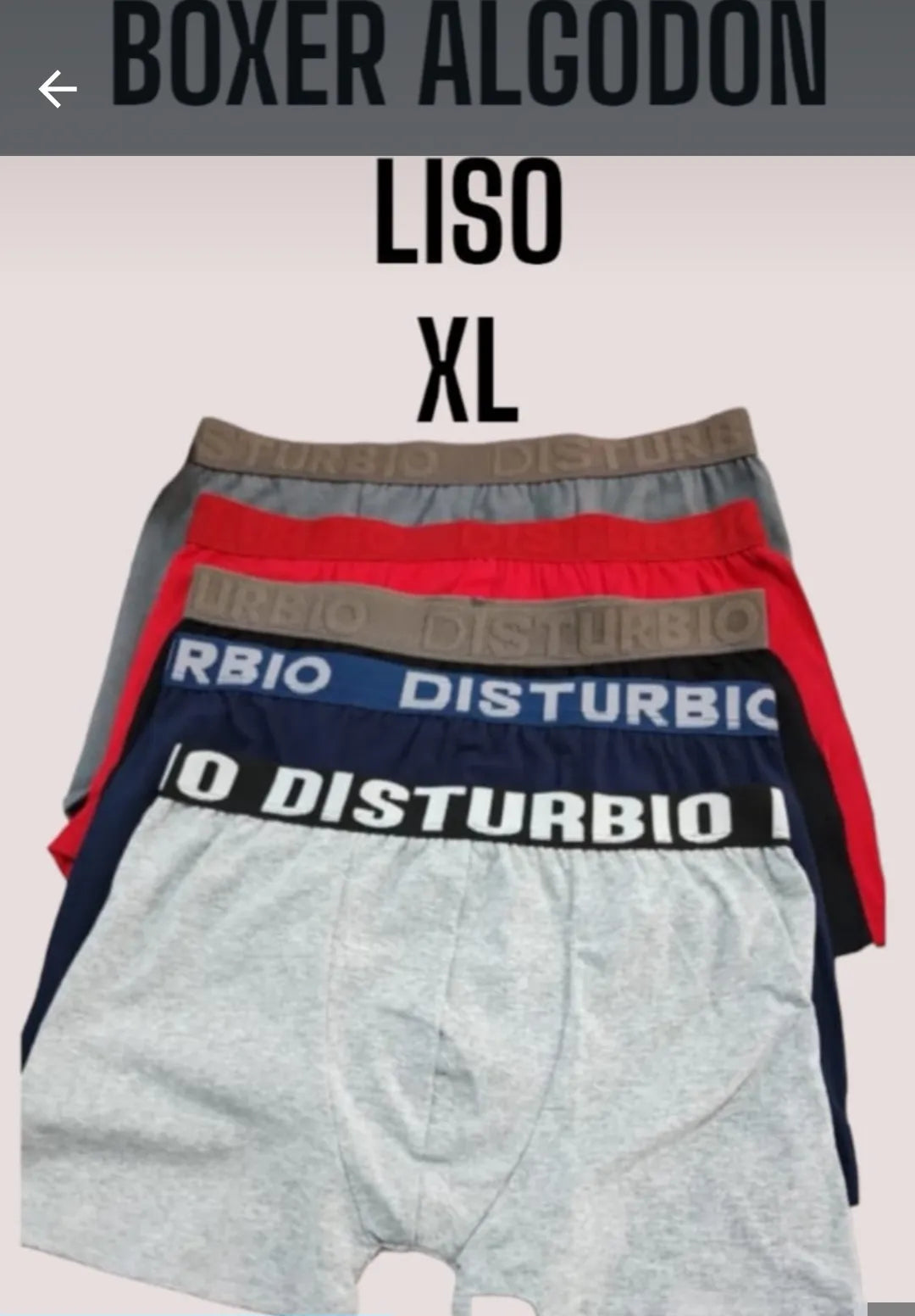 BOXER DISTURBIO XL LISO*